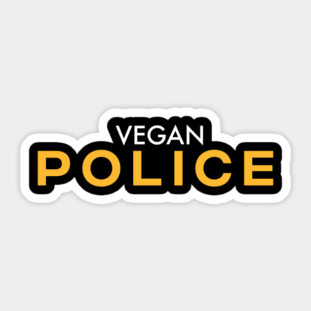 Vegan police Sticker by janvimar